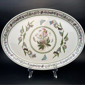 Portmeirion Variations Oval Platter Christmas Rose 14 1/2”